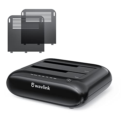 Wavlink Dual Bay External Hard Drive Docking Station,Usb 3.0 To Sata I/Ii/Iii For 2.5 Or 3.5In Hdd/Ssd With Offline Clone Function, Supports Uasp Sata 5Gbps[ 2X16Tb Support] #TOP1