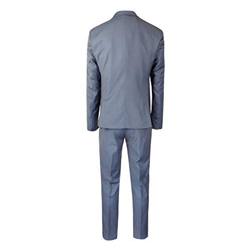 Terno slim corte Italiano Azul Petróleo, poliviscose Kit 3 peças Paletó, colete, calça, Noivo, Padri