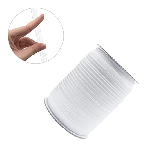 Bristlegrass Shiny Fold Over Elastic Band For Sewing 3/4" 20Mm Foe Roll Spool Stretchy Ribbon For Hair Tie Headband Dress Diy Sewing Trim (C-3/4 Inch X 50 Yards,White) #TOP2