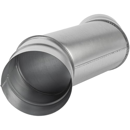 Repa Market 5\" Inch Round Metal Duct Offset - Dryer Vent Pipe Elbow Tube - Duct Connector for HVAC - Ductwork Offsets Around Obstacles - Duct Hose Connector - Ducting Offset Adapter