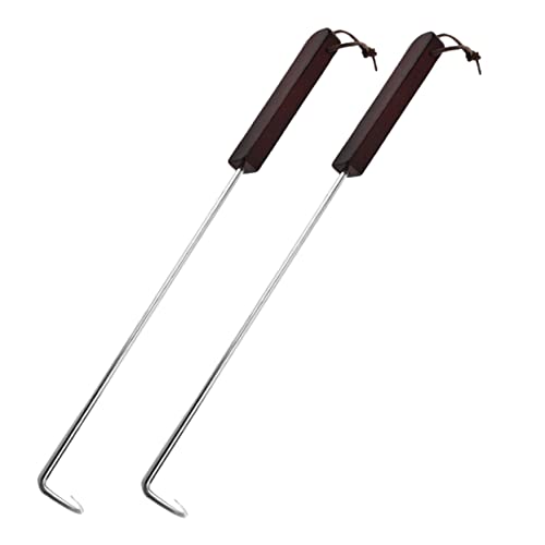 Yardwe 4 Pçs Conjunto De Grelha De Bife Aço Inoxidável Grelha De Churrasco Virador De Carne Gancho P