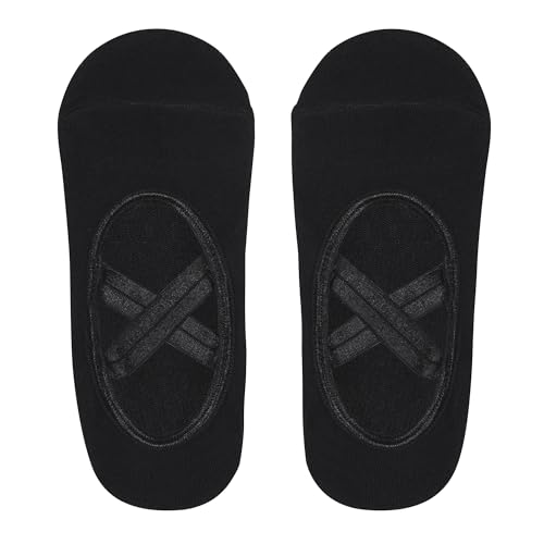 Image of Mint & Oak Pilates Socks with Grips for Women, Ankle Length Non-Slip Yoga Socks, Cotton Ideal For Yoga, Pilates, Gym, Workout, Cute Women's Gift