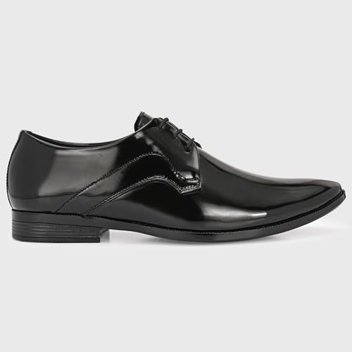 Image of Centrino Men's Formal Lace-Up Shoes | Soft & Comfortable Formal Shoe| Lace Up Textured Shiny & Glossy Oxford Casual Office Wear Shoes| Trending, Party, Outdoor Shoes for Office & College(9355)