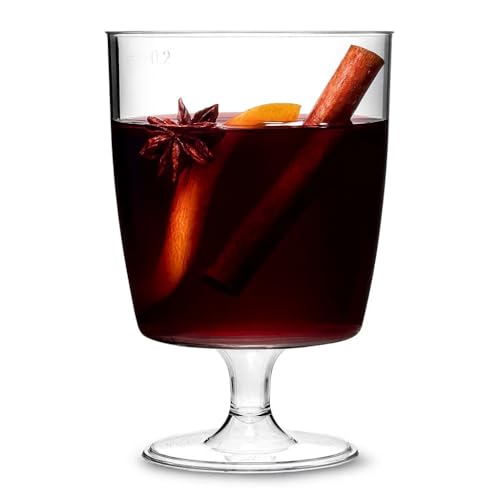 Regalzone 100 Plastic Wine Glasses 230ml - Suitable for Mulled Wine - Image 3