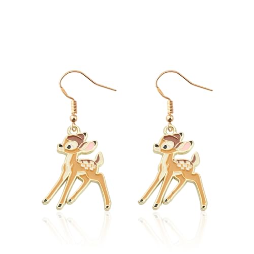 KEYCHIN Deer And Bunny Earrings Cartoon Movie Fans Gifts Deer And Bunny Jewelry(Deer ER)