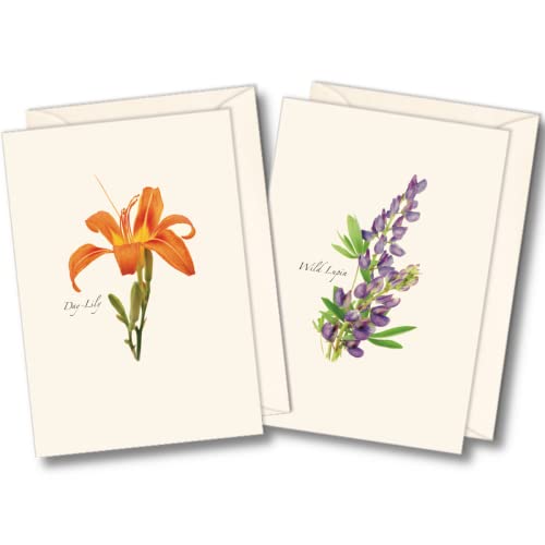 Image of Earth Sky + Water - Wildflower Assortment Notecard Set - 8 Blank Cards with Envelopes (4 each of 2 styles)