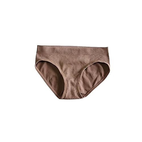 Culotte femme sans couture rayures douces lot de 3 slips auburn taille L