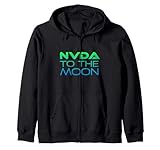 NVDA To The Moon Tee Merch - NVDA Stock and investor design Zip Hoodie