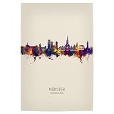artboxONE Poster 60x40 cm Städte Münster Germany Skyline 
