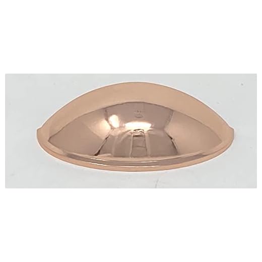 Copper Cup Pull, Drawer Pull, Kitchen Cabinet Knobs - Pack of 12