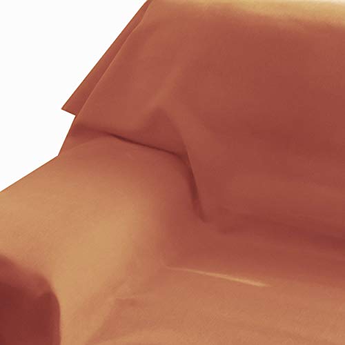 DecoHomeTextil Heimtextilmanufaktur Brilliant Sofaüberwurf Sofa Überwurf Bezug Couchbezug Bettüberwurf Tagesdecke 160 x 220 cm Orange Farbe und Größe wählbar mit Lotus Effekt Eckig