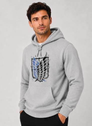 Image of ADRO Mens Abstract Graphic Hoodie | 320 GSM Cotton Poly Fleece | Regular Fit Contemporary Artistic Sweatshirt for Winter & Streetwear