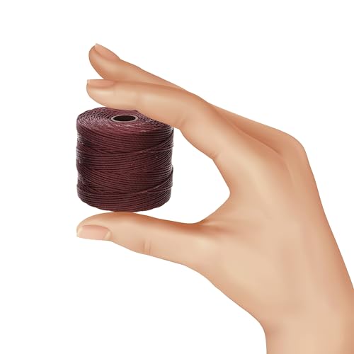 Cordón S-Lon #18 burdeos para tejer cuentas de ganchillo, Kumihimo y micro-macramé 6