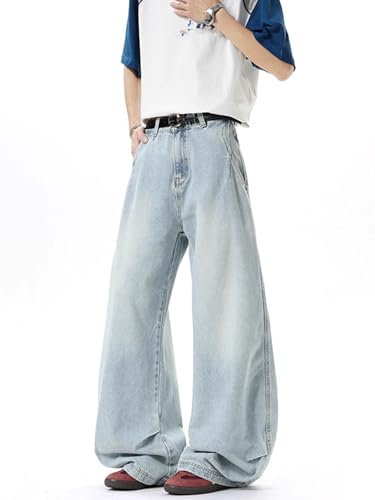 Men's Jeans Summer American Retro Loose Denim Long Pants for Men2
