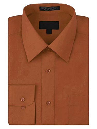 Men's Classic Fit Long Sleeve Wrinkle Resistant Button Down Premium Dress Shirt