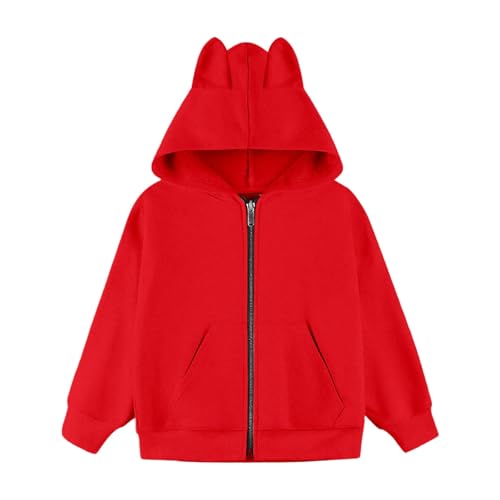 Hoodies for Teen Girls Zip up Fleece Cute Ear Jacket Casual Comfy Solid Sweatshirt Coat Boys Fall Winter Birthday Outfits2