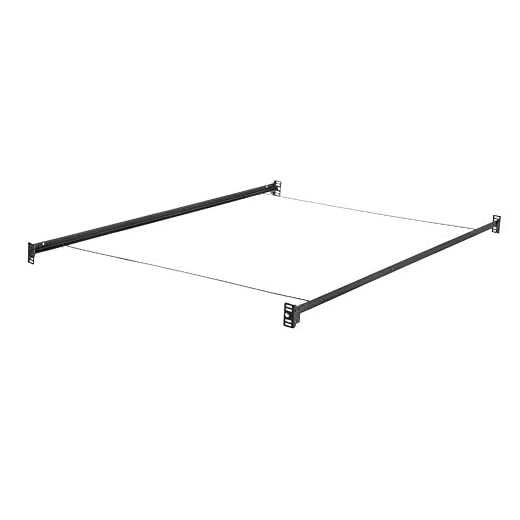 MALOUF Structures Bolt-on Metal Bed Rail System, Twin/Full, Black