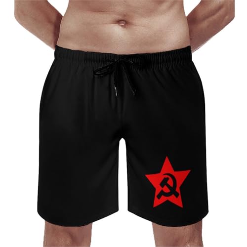 Men's Swim Trunks Flag of Costa Rica Beach Shorts with Pockets Mesh Lining Swimwear Bathing Quick Suits