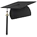 LIERYS Doktorhut (Studentenhut) 2022 Jahreszahl Anhänger - 54-61 cm - Hut für Abschlussfeiern vom Studium, Universität, Hochschule, Abitur - Absolventenhut in schwarz