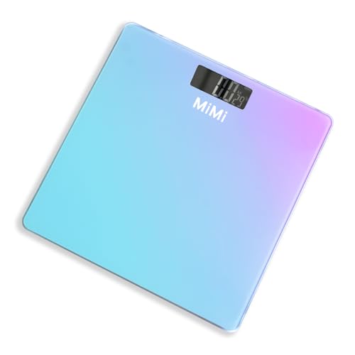Image of Atom /Aliston MKP Multi color Glass Personal Weighing Scale Capacity 180Kg | Digital Body Weight Scale with Gradient Design | Ultra-Slim 4.5mm | Backlit LCD Display | Bathroom & Home Weighing Scale