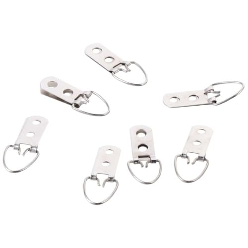 Image of 100Pcs D-Ring Heavy Duty Picture Hangers with 200 PCS Screws for Hanging Picture Frames, Mirrors, Picture