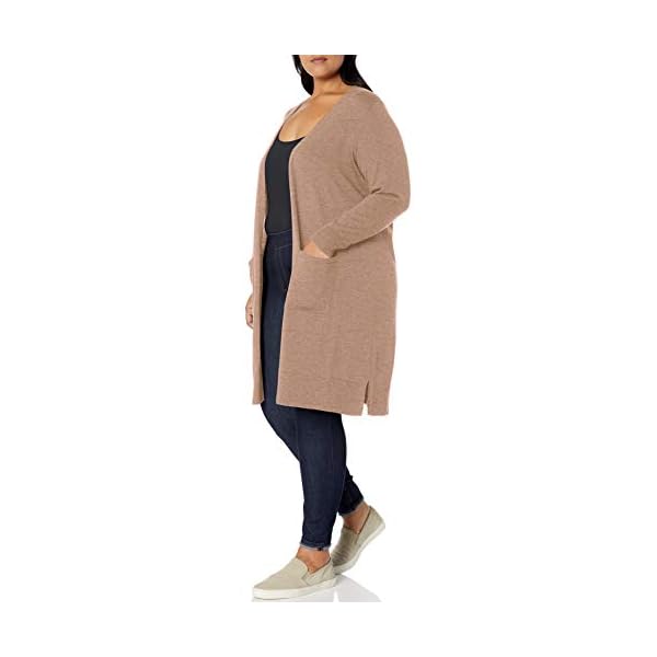 Amazon-Essentials-Womens-Plus-Size-Lightweight-Longer-Length-Cardigan-Sweater Amazon Essentials Women's Lightweight Longer Length Cardigan Sweater (Available in Plus Size), Camel, 6X