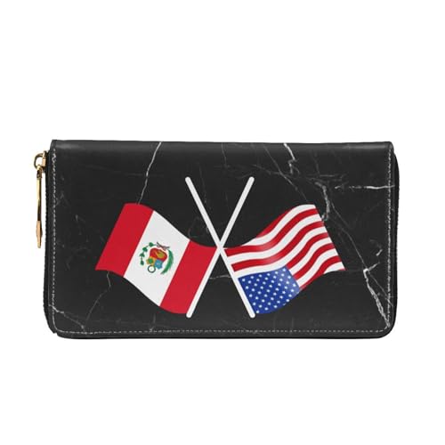 American And Peru Flag Wallet Card Bag3