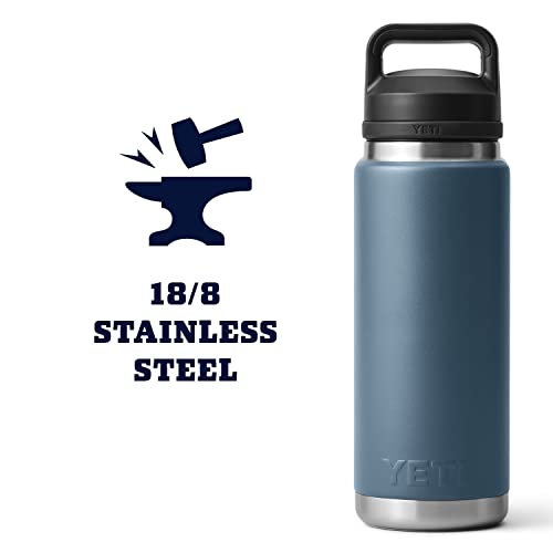 Image of YETI Rambler 26 oz Bottle, Leakproof, Vacuum Insulated, Stainless Steel with Chug Cap, Nordic Blue