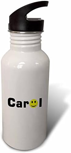 3dRose Print of Carol with Smiley Face for O-Sports Water Bottle, 21oz , 21 oz, Multicolored image 3
