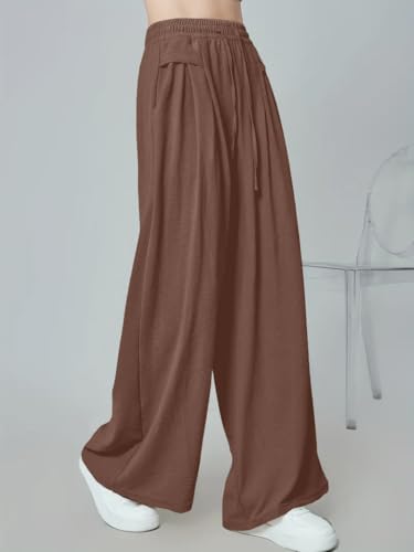Image of GRECIILOOKS High Waist Polycotton Trousers for Women - Flared Parachute Pants with Side Pockets | Casual Travel Cargo Pants (Available in Plus Size and Value Pack)