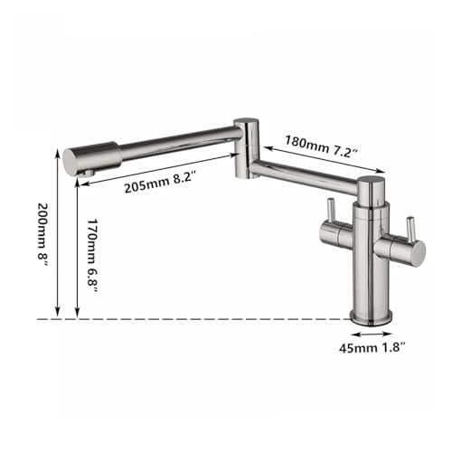 Robinet d'évier de cuisine compact pour fenêtre basse avec installation comptoir - 3