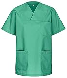 DESERMO Kasack Berufsbekleidung Unisex | Kasacks Damen Pflege aus hochwertiger Baumwollmischung in 10 Farben | Kasack Herren mit 3 praktischen Taschen & Stifthalter | Waschbar 90° & autoklavierbar