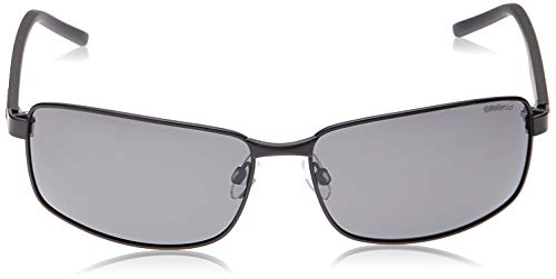 Polaroid Sunglasses Men's PLD2045/S Polarized Rectangular Sunglasses, Black, 63 mm2