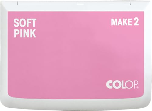 COLOP Stempelkissen MAKE 2 soft pink 70 x 110 mm, Kissen für traditionelle Handstempel und Kreativstempel