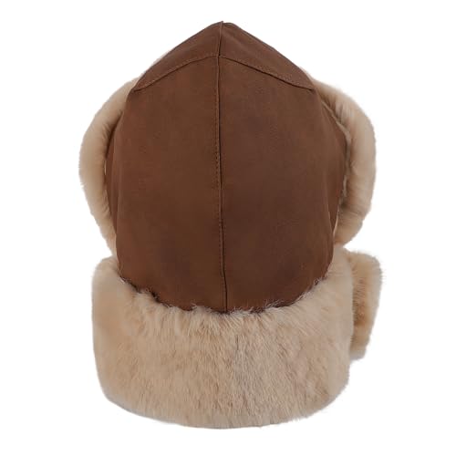 Faux Fur Hooded Scarf Hat for Women Men Warm Thick Fleece Plush Head Scarf Wrap Neck Warmer Windproof Balaclava Ski Mask4