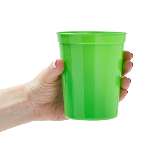 Gobelets en plastique vert lavables et durables de 473 ml pour événements - 24 pcs