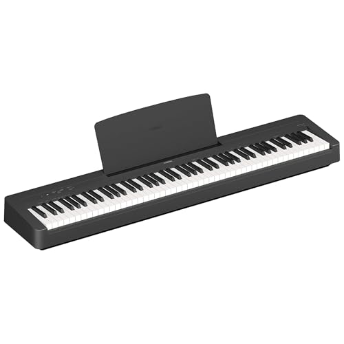 Yamaha P-145BT Portable Keyboard – Compacte Piano met Graded-Hammer-Compact Toetsenbord met 88 Gewogen Toetsen en 10 Voices, Bluetooth – Zwart