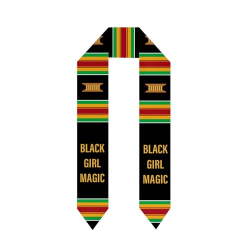 Desfloeey Black Girl Magic Grads Scarf African American Graduation Stole Scarf