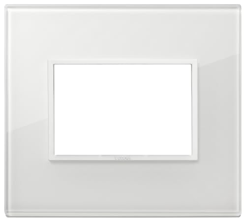 Colori moderni Vimar Eikon Serie EVO – placca 3 moduli in vetro serie Eikon Bianco totale diamante