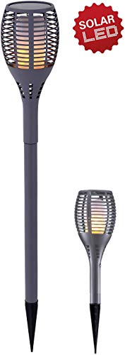 Preisvergleich Produktbild Naeve Solar-Gartenleuchte 5225516 Fackel LED Amber Grau