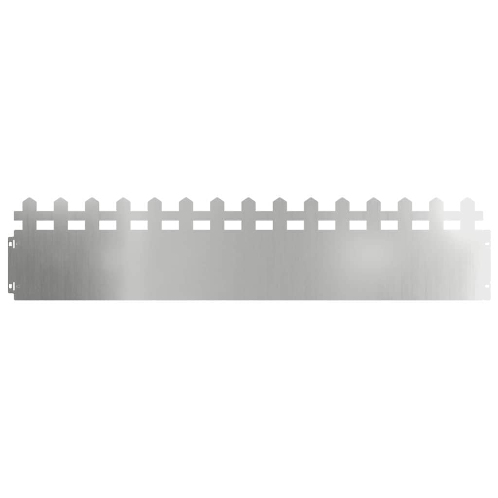 EBZFASO Steel Lawn Edging, Lawn Borders 103 0.05 22cm Fle ible For Garden(Galvanised Steel,10 Set)
