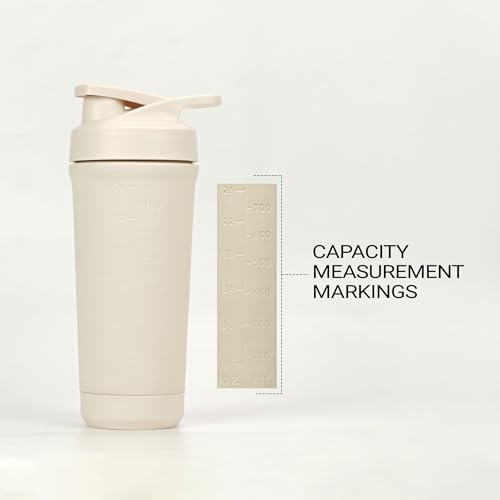 MuscleBlaze Stainless Steel Gym Shaker, 700ml, Beige - Image 5