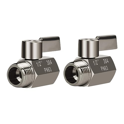 Mini robinet à boisseau sphérique 1/2 vanne de commande et régulateur débit d'eau NPT - 2