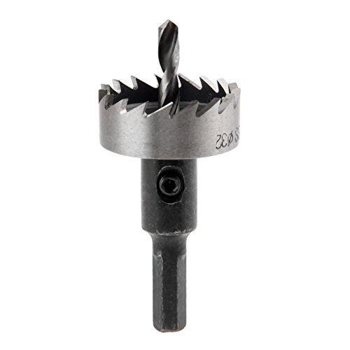 32mm HSS Hole Saw Cutter for Metal, High-Speed Steel Hole Saw Cutting Kit Drill Bits for Stainless Steel