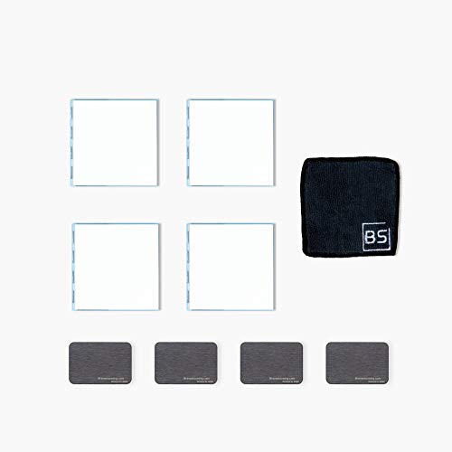 Bravestorming Mover Erase, Stackable And Magnetic Mini Whiteboard On The Palm, 72X72X3Mm, Pack Of 4 (Pen Included) (White), Art Supplies For School And Office Projects And Presentations #TOP26