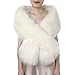 Dikoaina Women's Winter Fake Faux Fur Scarf Wrap Collar Shawl Shrug