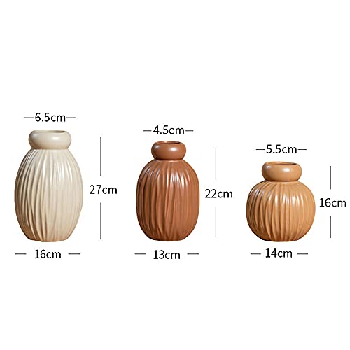 Vaas, moderne kunst vazen, kantoor desktop decor ornament vaas, woonkamer plant container bloem voor vrienden Kerstmis, bruiloft - Afbeelding 3