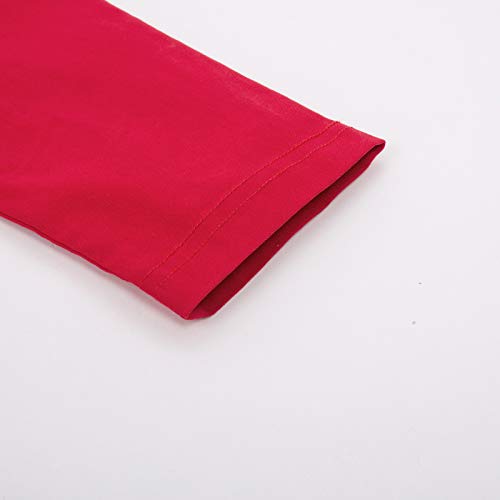 Women's Off Shoulder Mermaid Dress Retro 1950s Style Long Sleeve Formal Pencil Dress, Red, Medium