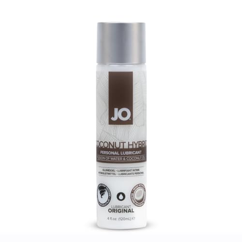 JO Coconut Hybrid Personal Lubricant – Water Based Lube with Coconut Oil for Intimacy, Anal & Toy...