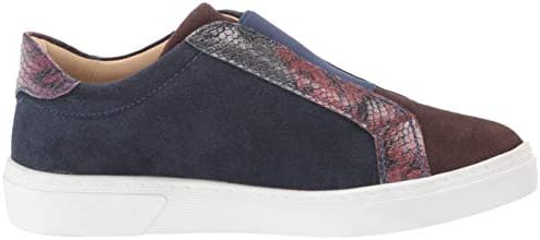 Marc Joseph New York Kids Boys/Girls Leather Made in Brazil Slip on Elastic Detail Sneaker, Navy/Brown Suede, 5.5 US Unisex Little | Image 5